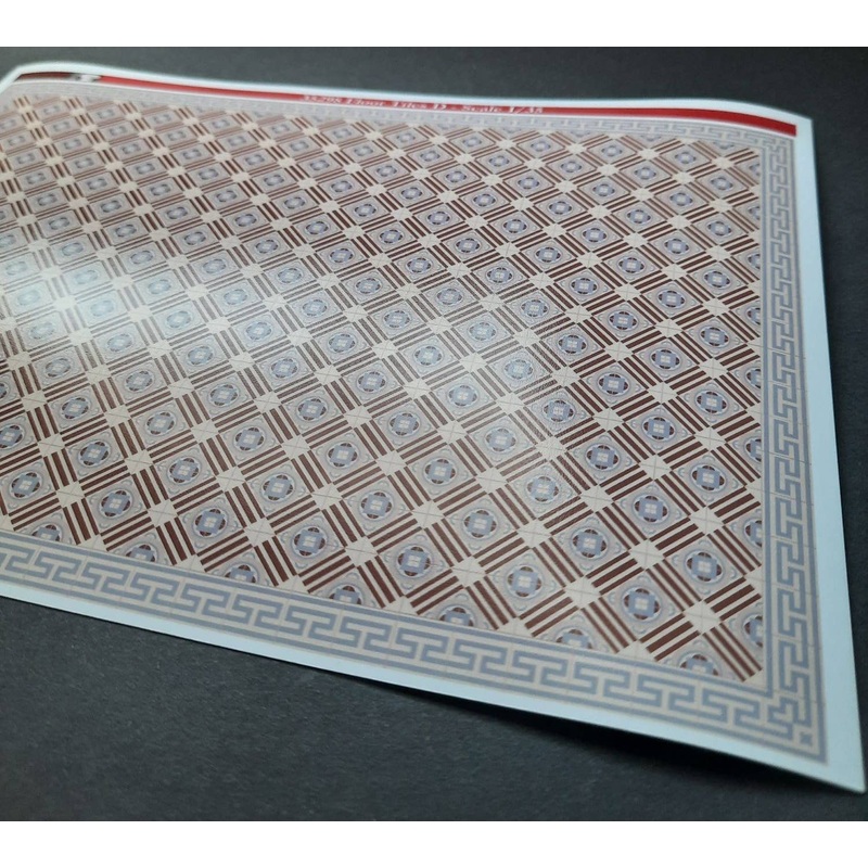 1/35 Floor Tile Sheet D Greek Tile Style