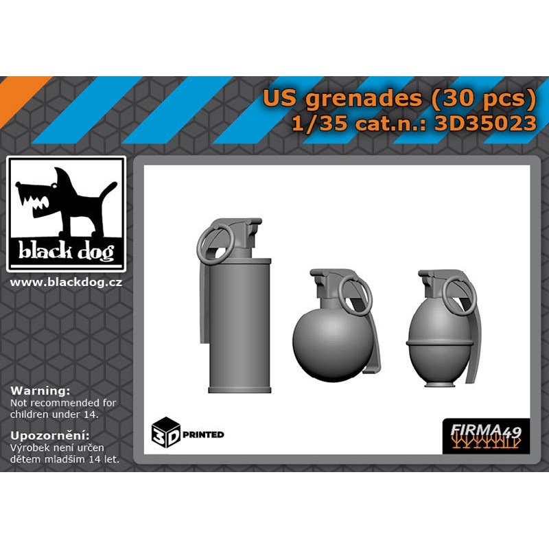 1/35 US grenades (30 pcs)