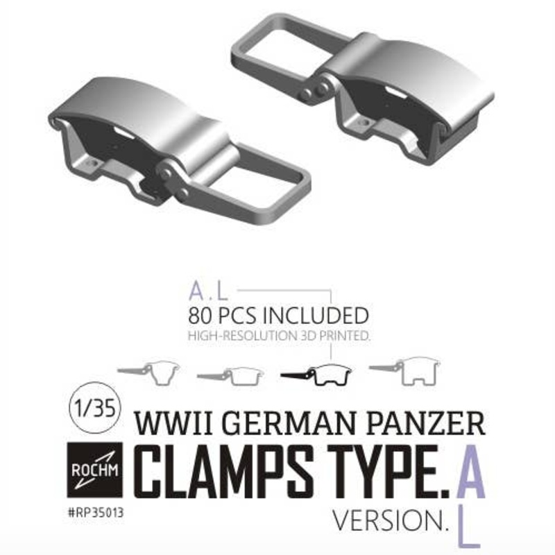 1/35 WW.II German Army Vehicle Clamp A Set (L 80pcs)