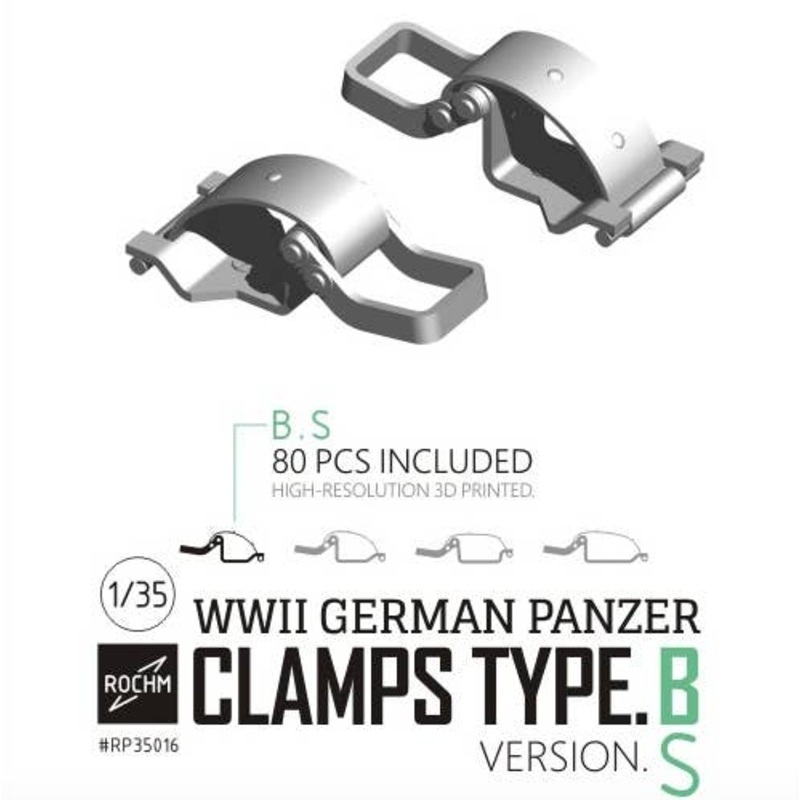 1/35 WW.II German Army Vehicle Clamp B Set (S 80pcs)