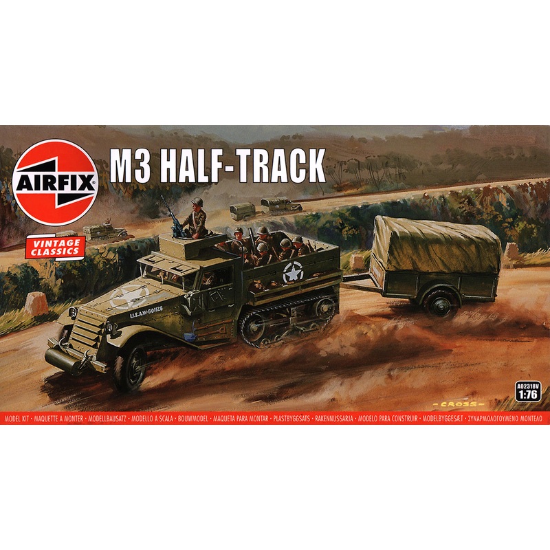 1/76 Airfix Vintage Classics: M3 Half Track & 1 Ton Trailer