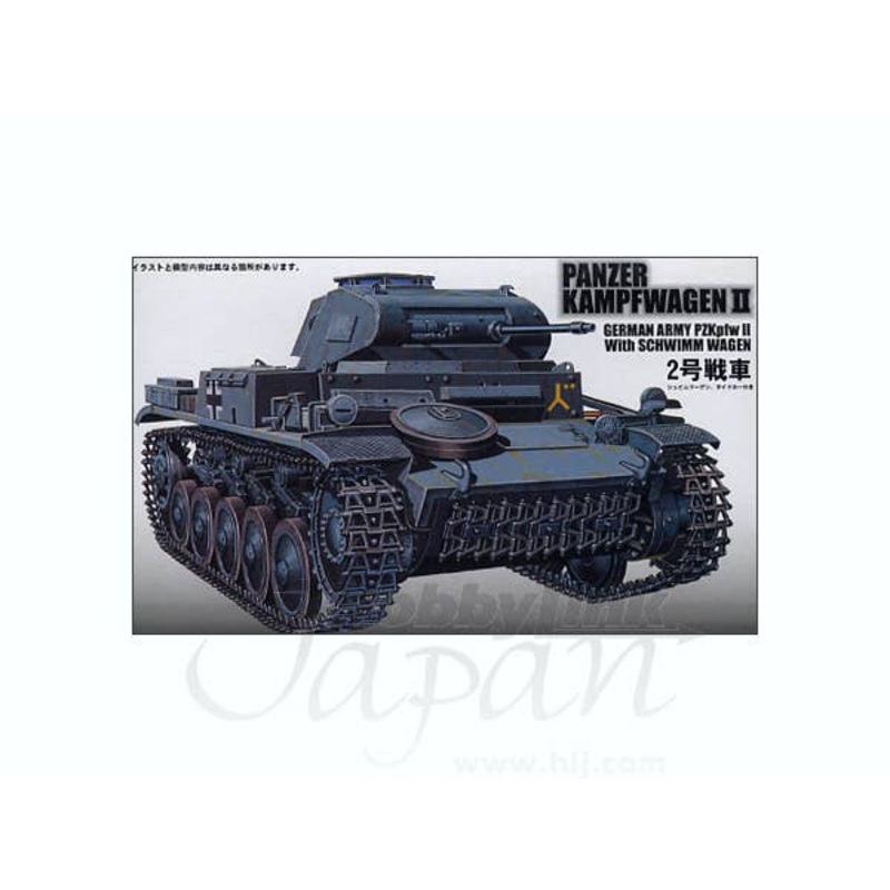 1/76 Panzer Kampfwagen II with Schwimmwagen