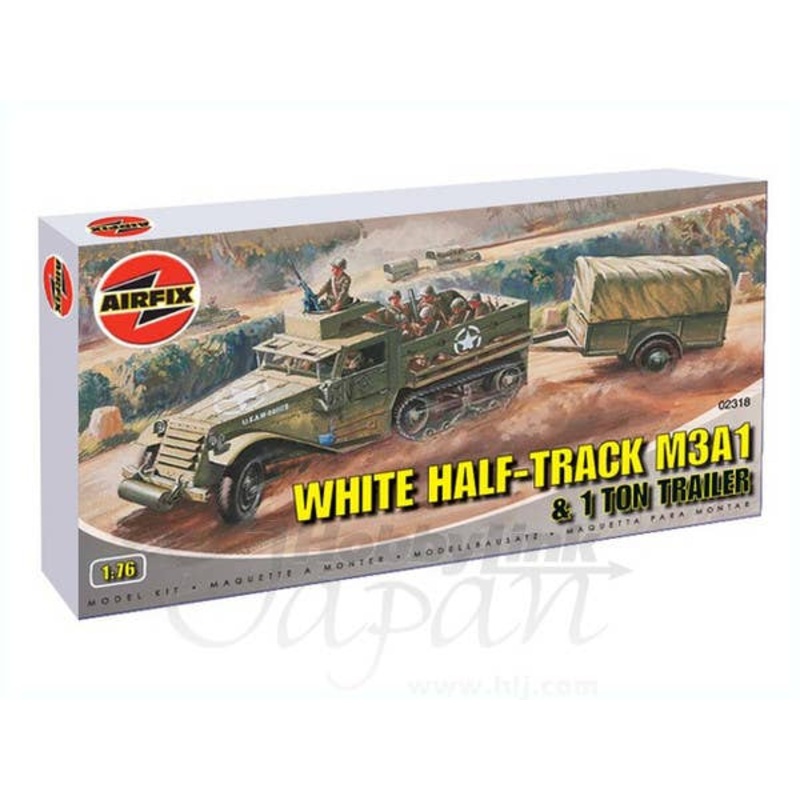 1/76 White Half-Track M3A1 & 1 Ton Trailer