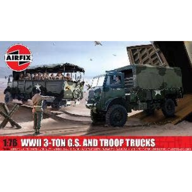 1/76 WWII 3-Ton G.S. and Troop Trucks