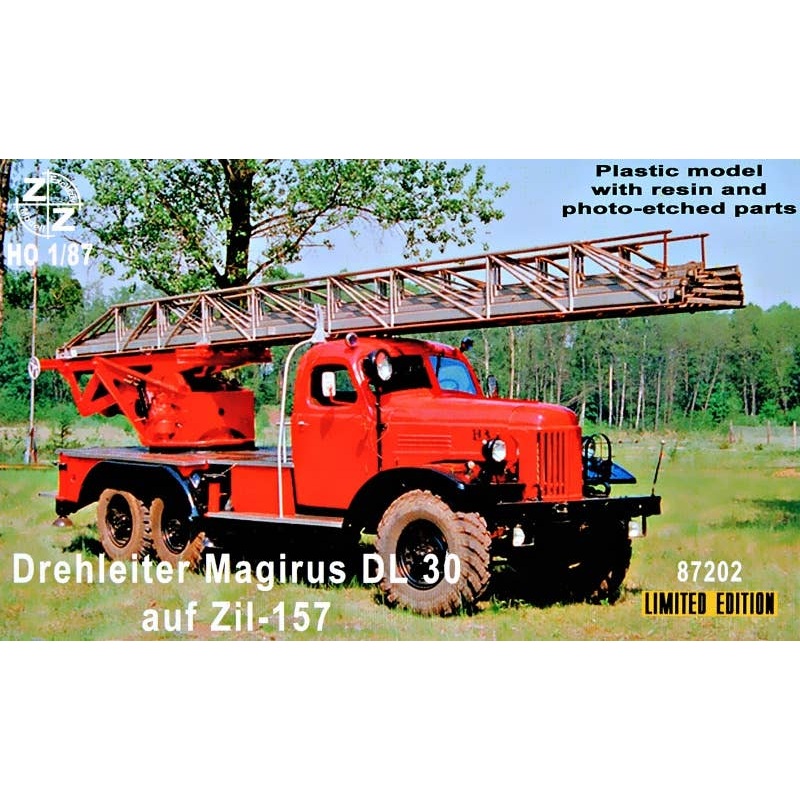 1/87 Aerial Ladder Magirus DL30 on Zil-157 (Plastic Model with Resin and Photo-Etched Parts)