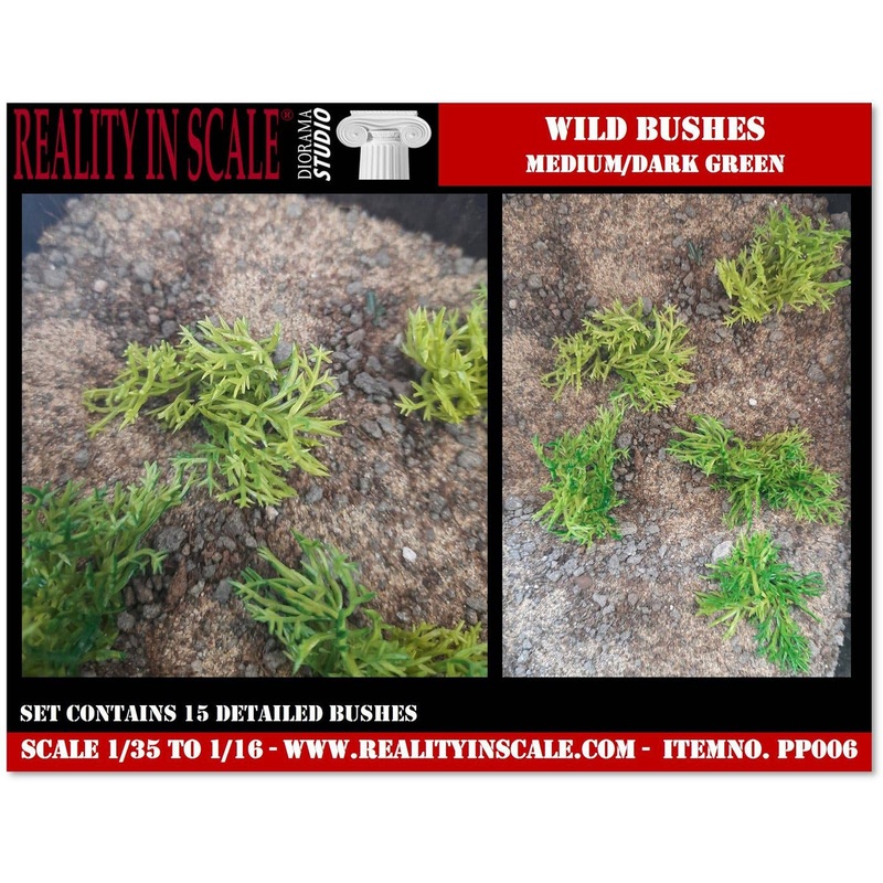 Bushes in the Field-Multicolor Medium/Dark Green (1/16 - 1/35)