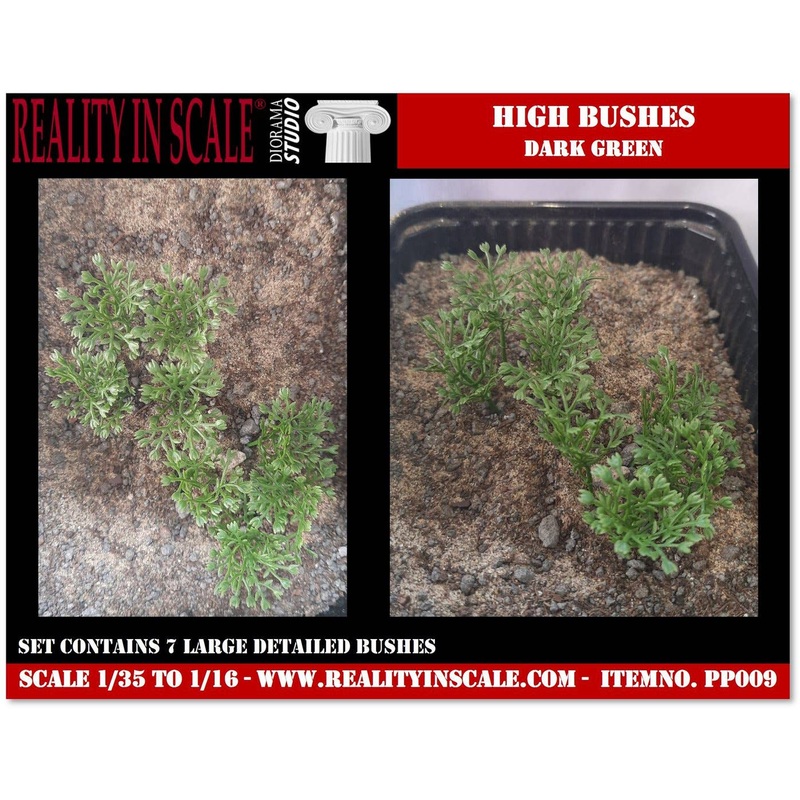 Slightly Tall Bush-dark Green (1/16 - 1/35)