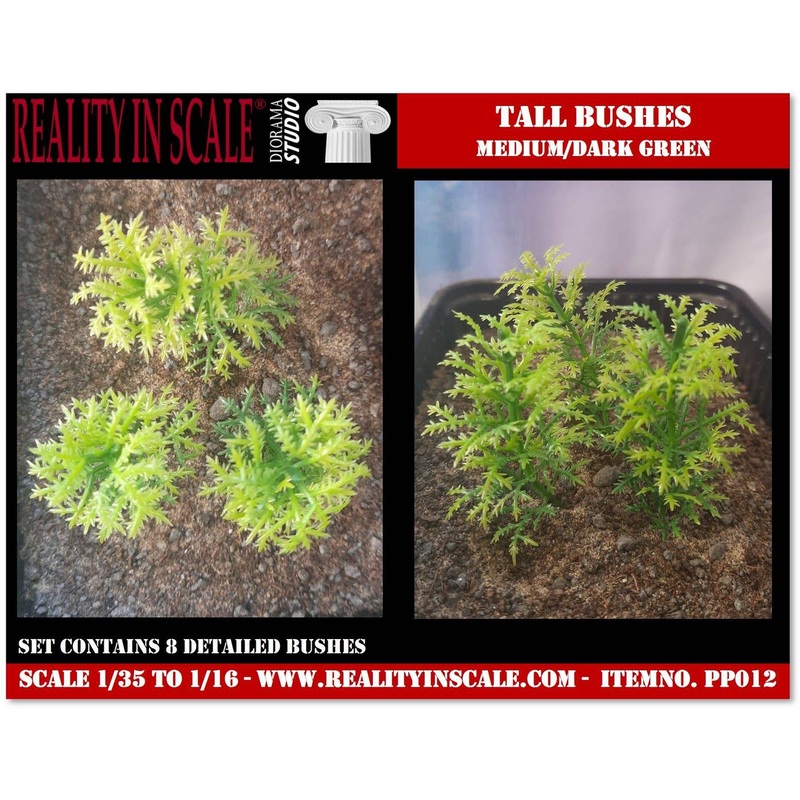 Tall Bushes - Medium / Light Green (1/16 - 1/35)