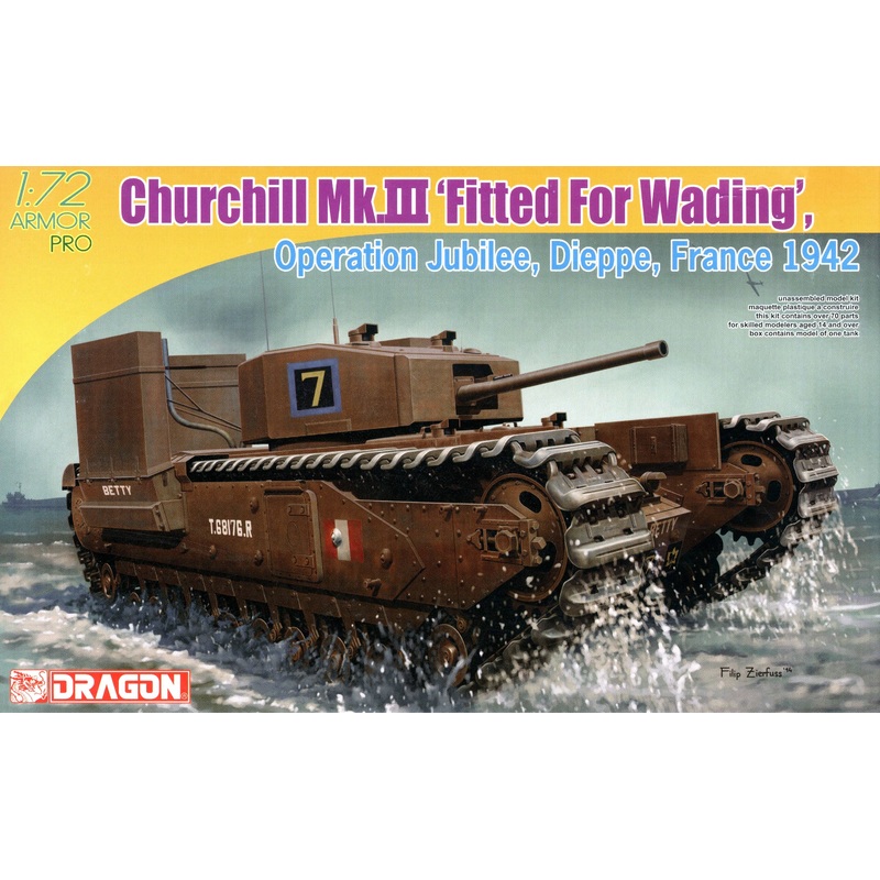 1/72 Churchill Mk.III Fitted for Wading, Operation Jubilee, Dieppe, France 1942