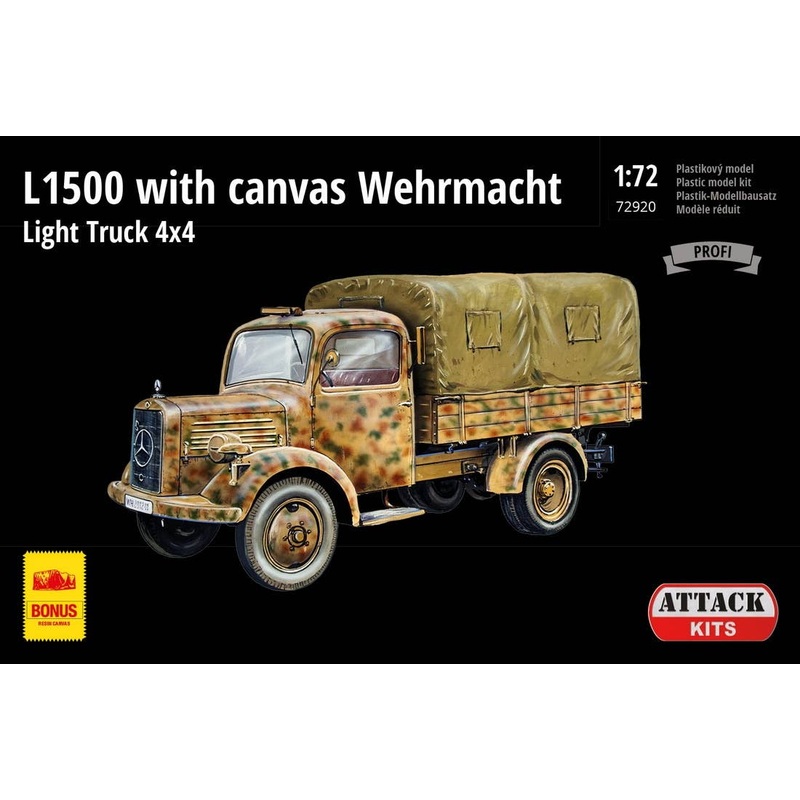 1/72 M.B. L1500 Wehrmacht Light Truck 4x4, with Canvas Top