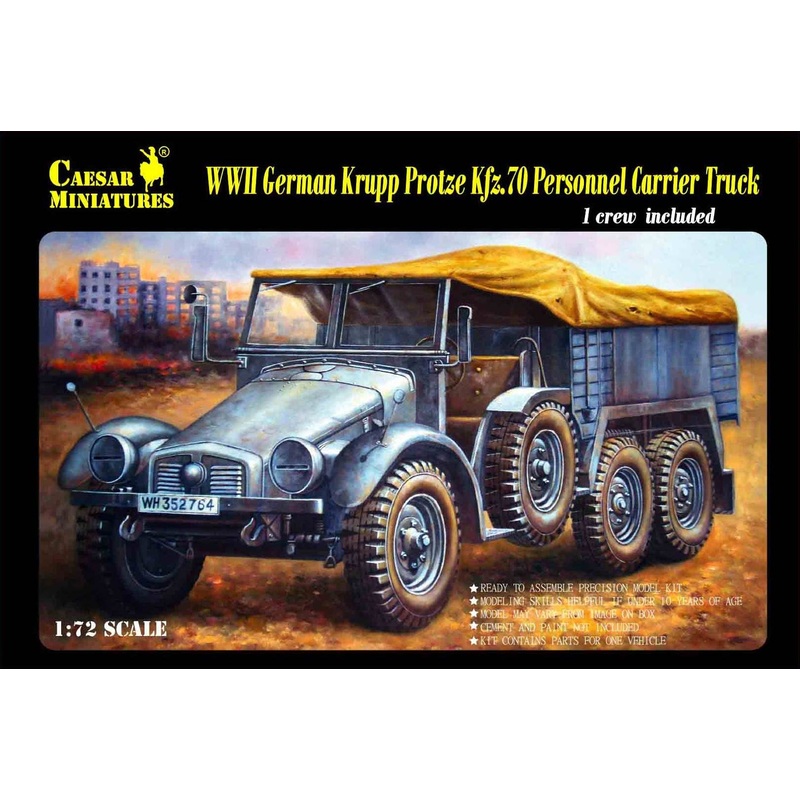 1/72 WWII German Krupp Protze Kfz.70 Personnel Carrier Truck