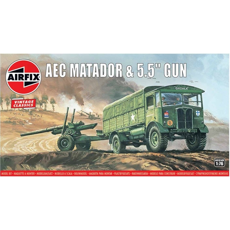 1/76 Airfix Vintage Classics: AEC Matador and 5.5" Gun