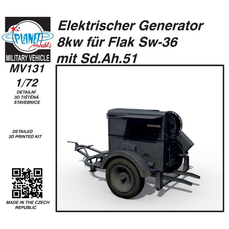 1/72 Elektrischer Generator 8kw fur Flak Sw-36 mit Sd.Ah.51