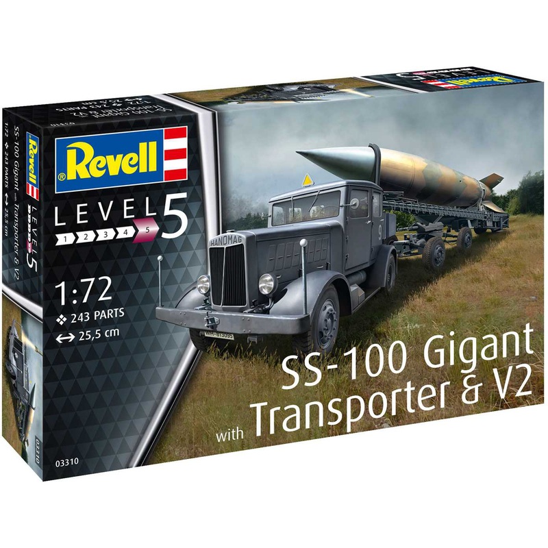 1/72 German Schwerer Wehrmachtschlepper SS-100 & Transporter & V-2 Rocket