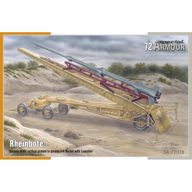 1/72 Rheinbote 'German WWII tactical ground to ground V-4 Rocket with Launcher'