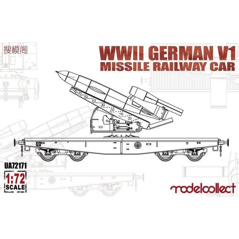 1/72 WWII Germany V1 Missile Railway Car