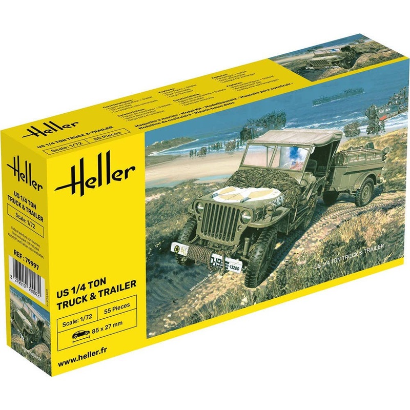 WW.II US Military 1/4 Ton Truck Trailer Included