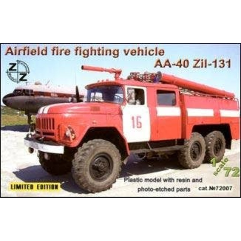 1/72 AA-40 ZiL-131 Airfield Fire Fighting Vehicle (Plastic Model with Resin and Photo-Etched Parts)