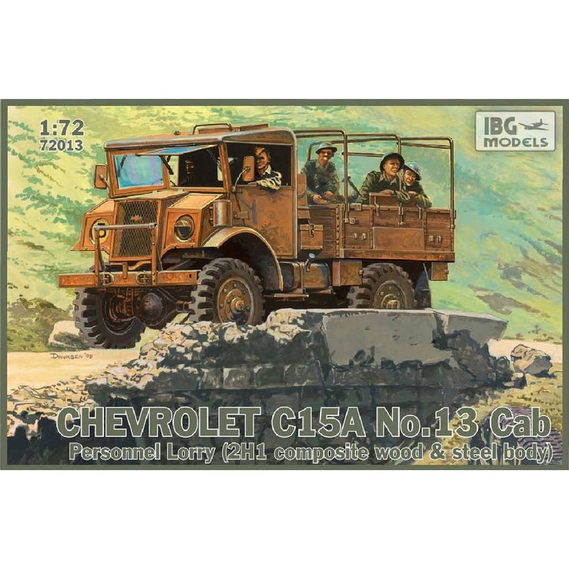 1/72 Chevrolet C15A No.13 Cab Personnel Lorry (2H1 Composite Wood & Steel Body)