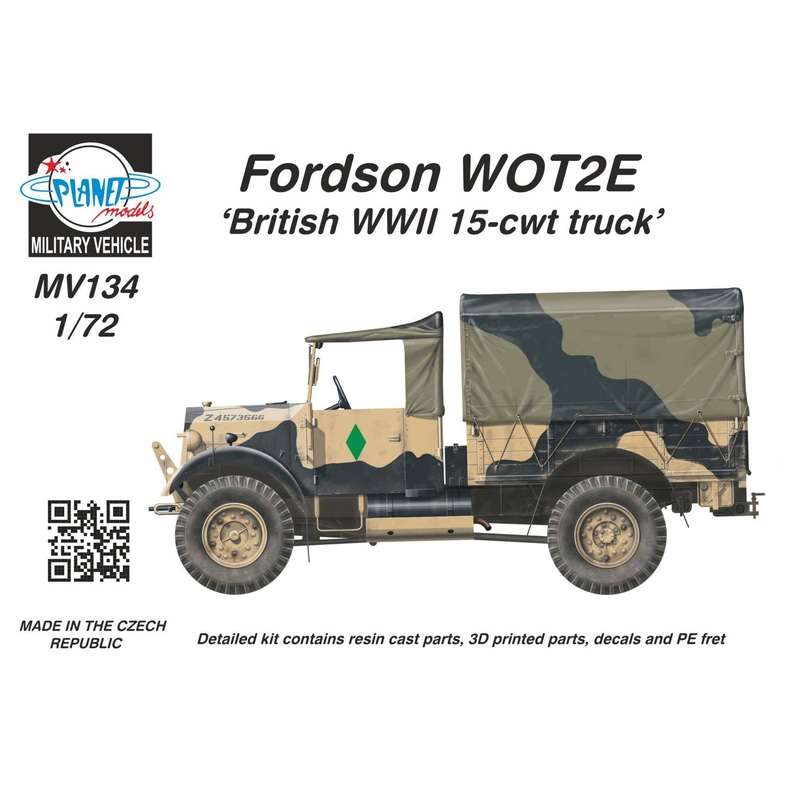 1/72 Fordson WOT2E British WWII 15-cwt truck