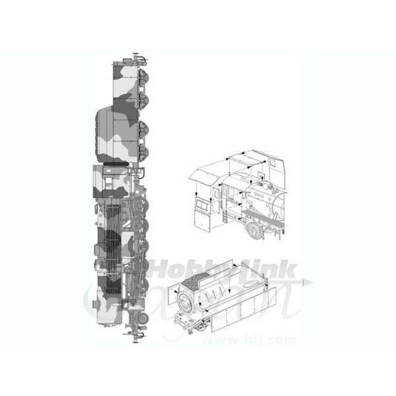 1/72 German locomotive BR 52 Armouring for locomotive's boiler (for Hobby Boss)