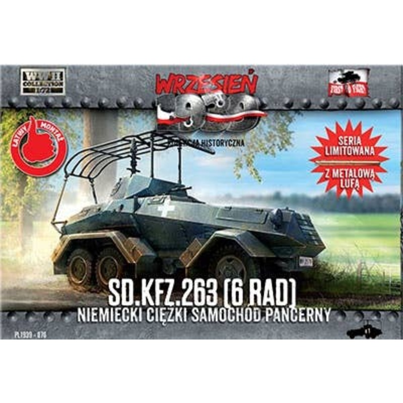 1/72 Germany Sd.kfz.263 (6-Rad) Radio Heavy Armored Car for Command