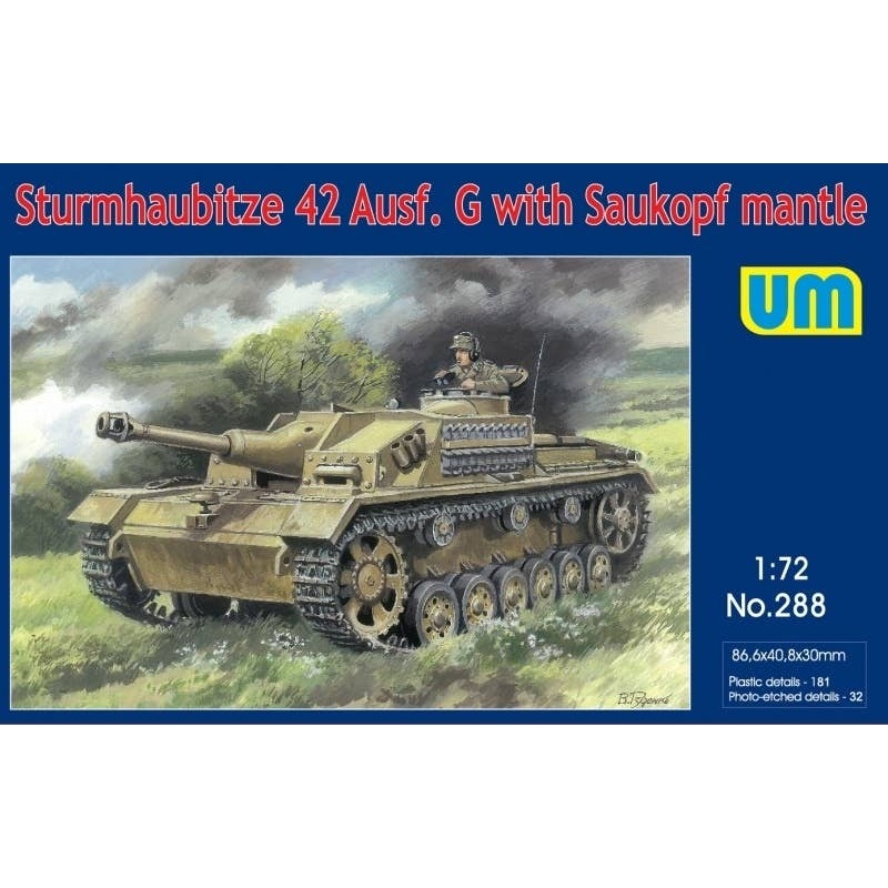 1/72 Sturmhaubitze 42 Auf.G with Saukopf Mantle