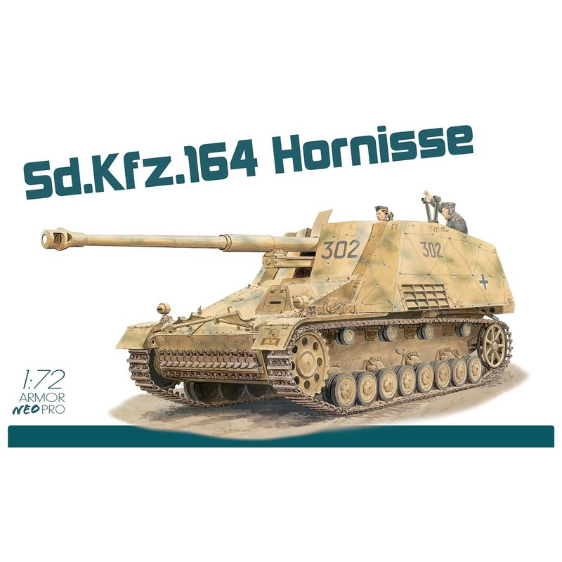 1/72 WW.II German Self-propelled Artillery Sd.Kfz.164 Hornisse NEO Truck Included