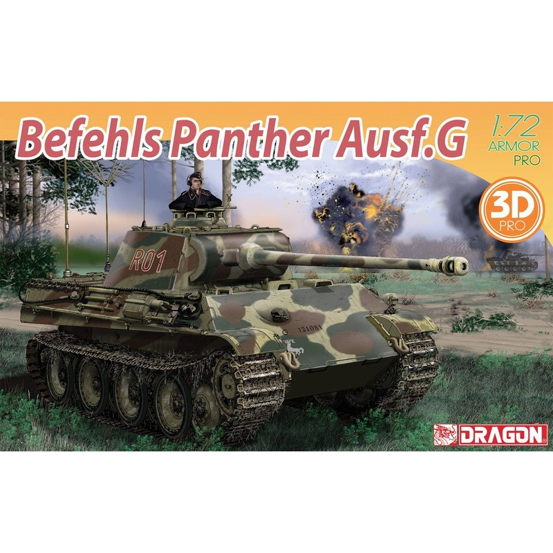 1/72 WWII German Panther G Type Command Tank 3D Printed Shield Parts Included