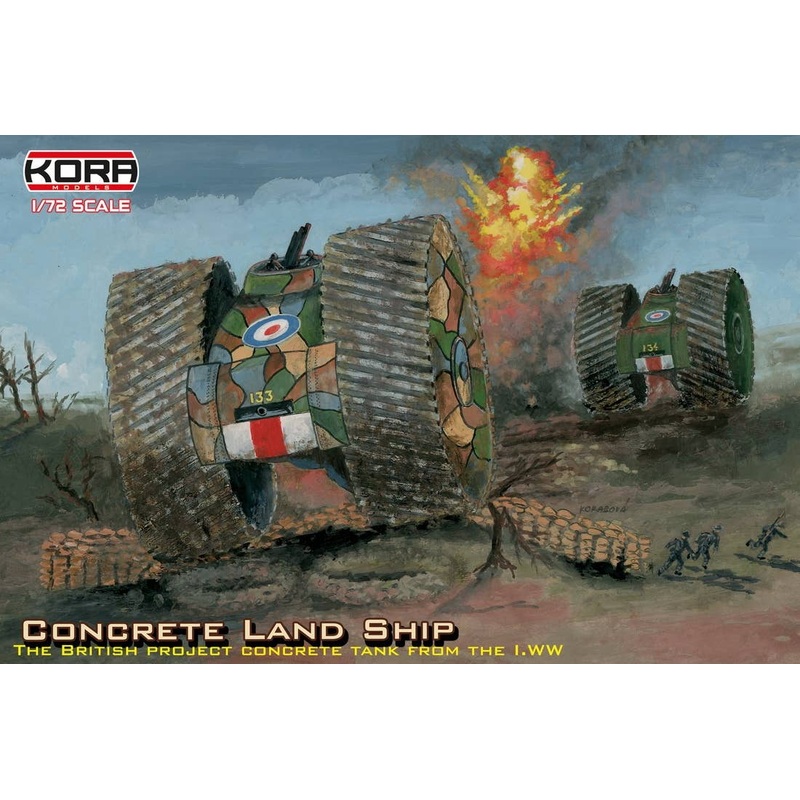 1/72 Concrete Land Ship The British Project Concrete Tank WWI
