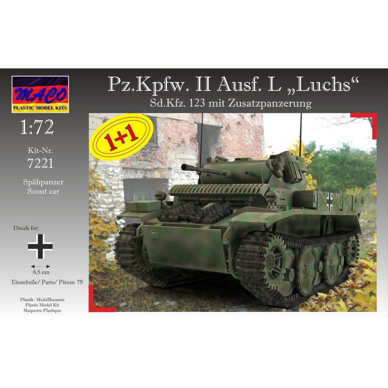 1/72 Pz.Kpfw. II Ausf. L "Luchs" Sd.Kfz. 123 Mit Zusatzpanzerung (1+1)