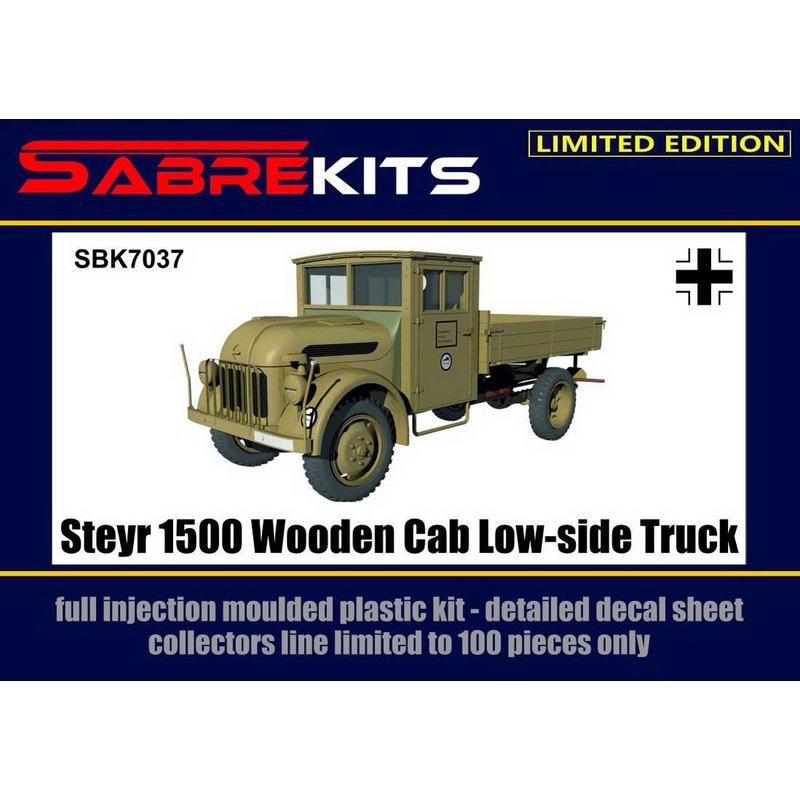 1/72 Steyr 1500 Wooden Cab Low-Side Truck