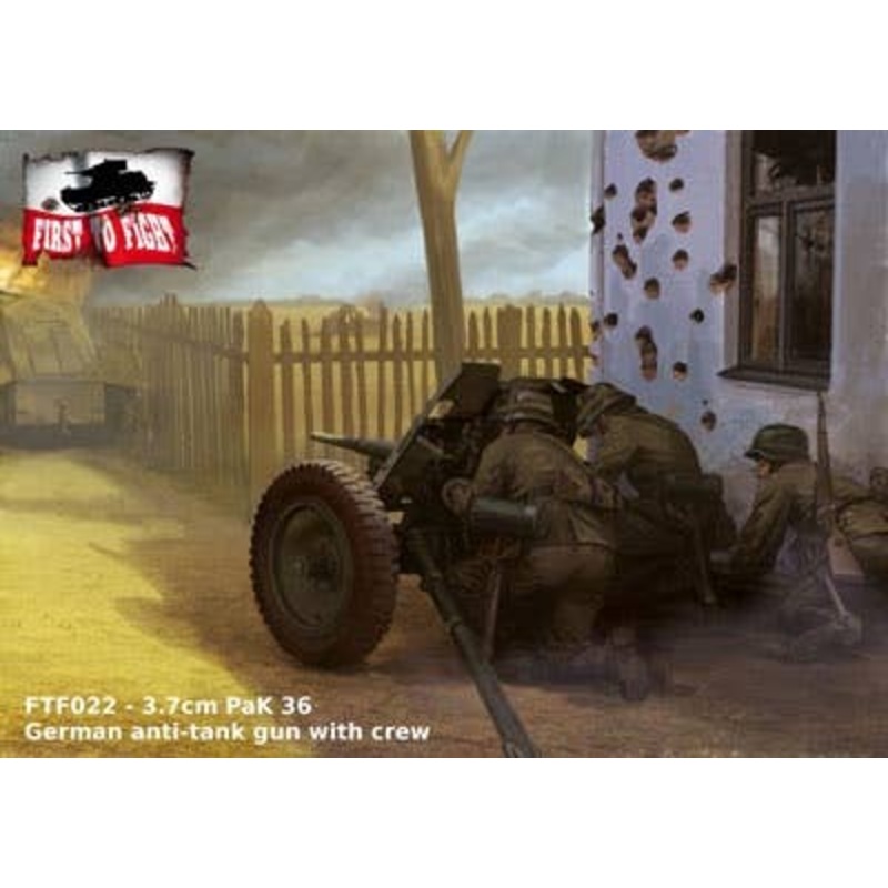1/72 3,7cm PaK 36 German anti tank gun with crew (2 sets in a box)