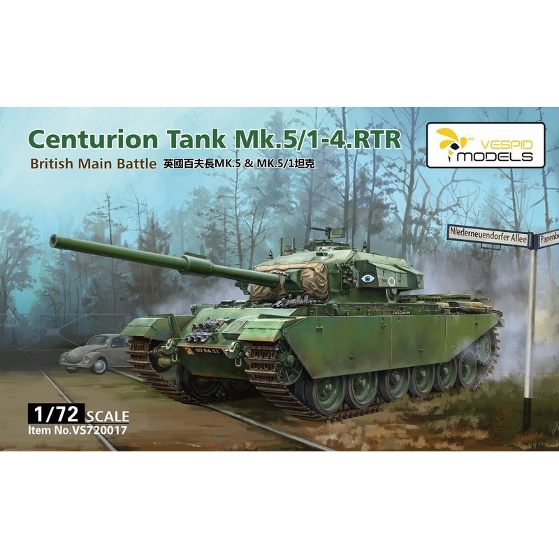 1/72 Centurion Tank Mk.5/1-4 RTR British Main Battle Tank Metal barrel + Metal tow cable