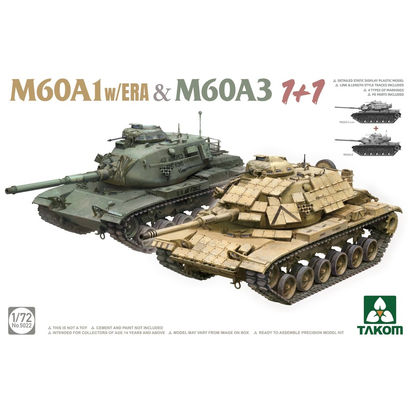 1/72 M60A1 w/ERA & M60A3 1+1