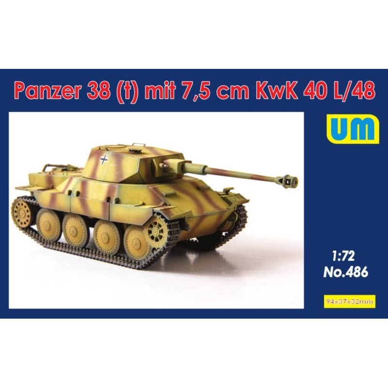 1/72 Panzer 38(t) with 7.5 cm KwK 40 L/48
