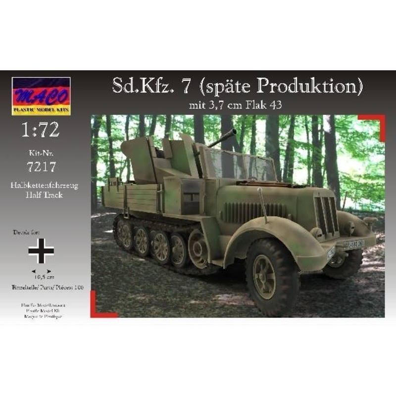 1/72 Sd.Kfz. 7 (Spate Produktion) Mit 3,7 cm Flak 43