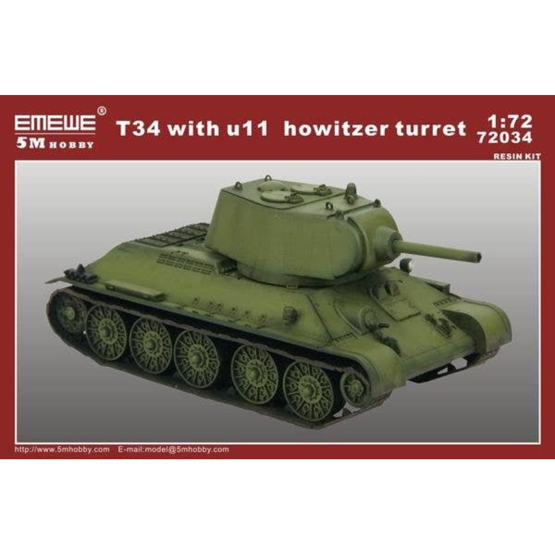 1/72 T34 with U11 Howitzer Turret