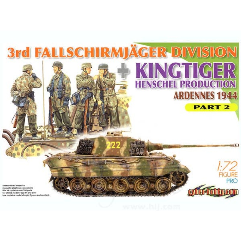 1/72 3rd Fallschirmjager Division w/King Tiger Henschel Production Ardennes '44 #2