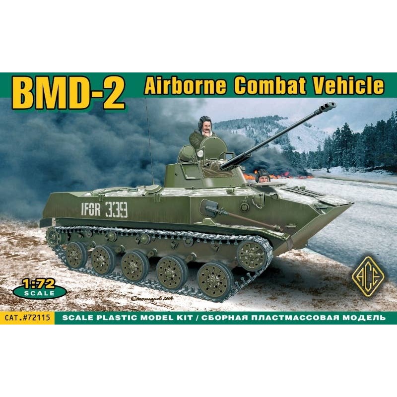 1/72 BMD-2 Soviet Airborne Combat Vehicle, Rubber Tracks