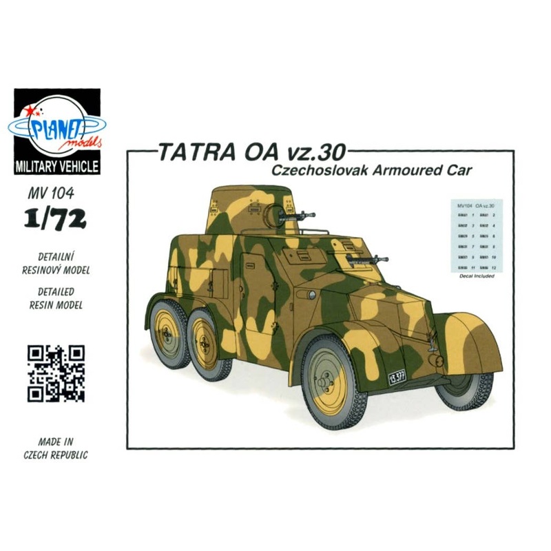 1/72 Czechoslovak Armoured Car Tatra OA vz.30