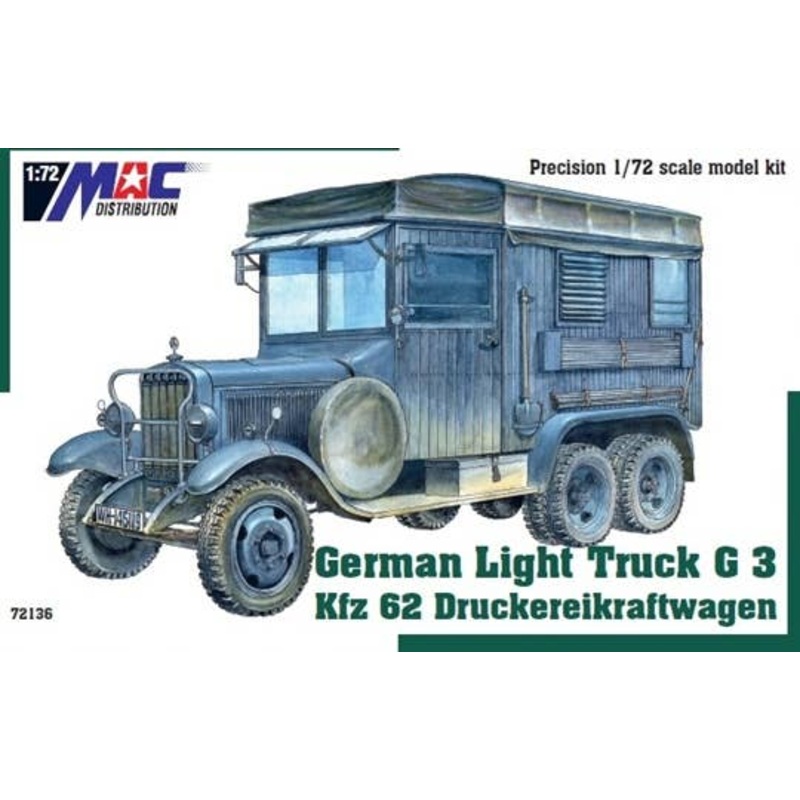 1/72 German Light Truck G3 Kfz 62 Druckereikraftwagen
