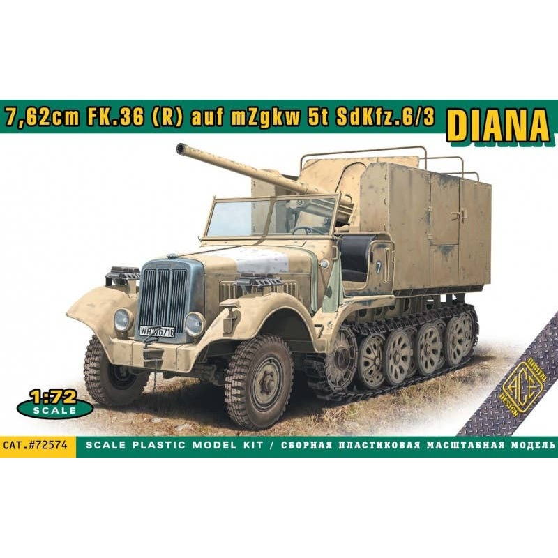 1/72 Sdkfz.6/3 DIANA 7.62cm FK.36 (R) auf mZgkw 5t