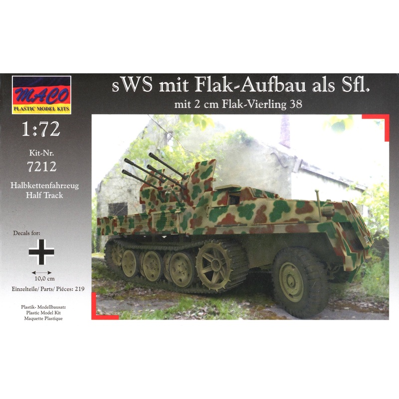 1/72 sWS mit Flak-Aufbau als Sfl. mit (2cm Flak-Vierling 38)
