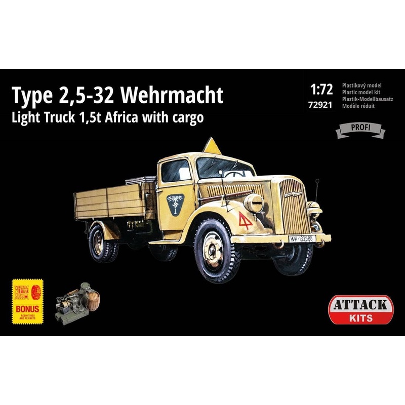 1/72 Type 2, 5-32 Wehrmacht 1.5t Light Truck Africa