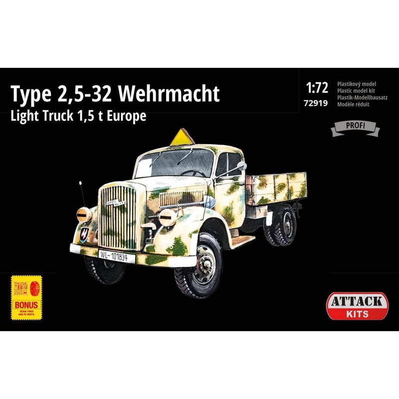 1/72 Type 2, 5-32 Wehrmacht 1.5t Light Truck Europe