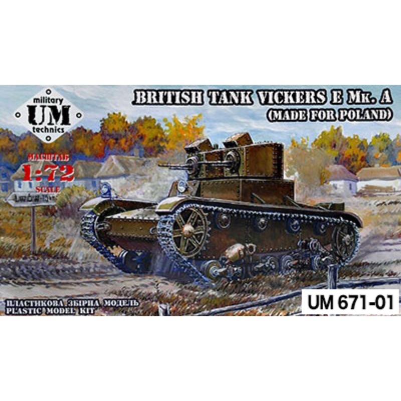 1/72 Vickers 6t Double Turret Gun Poland Plastic Tracks