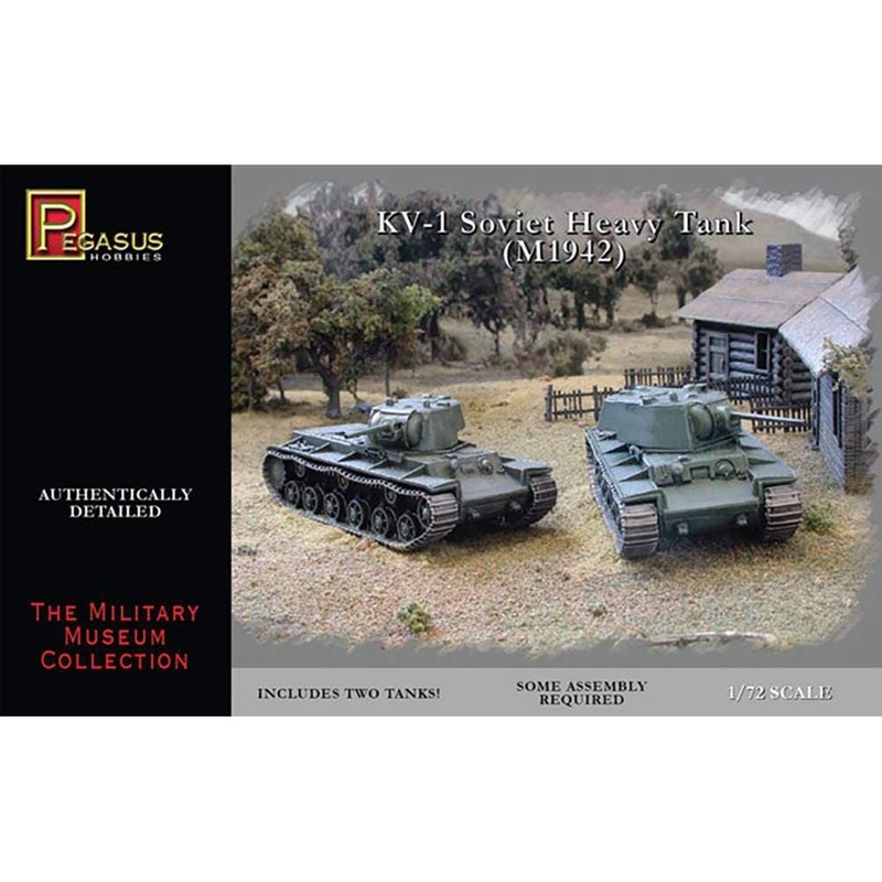 1/72 WW.II Soviet Army KV-1 Heavy Tank 1942 Model (Set of 2)