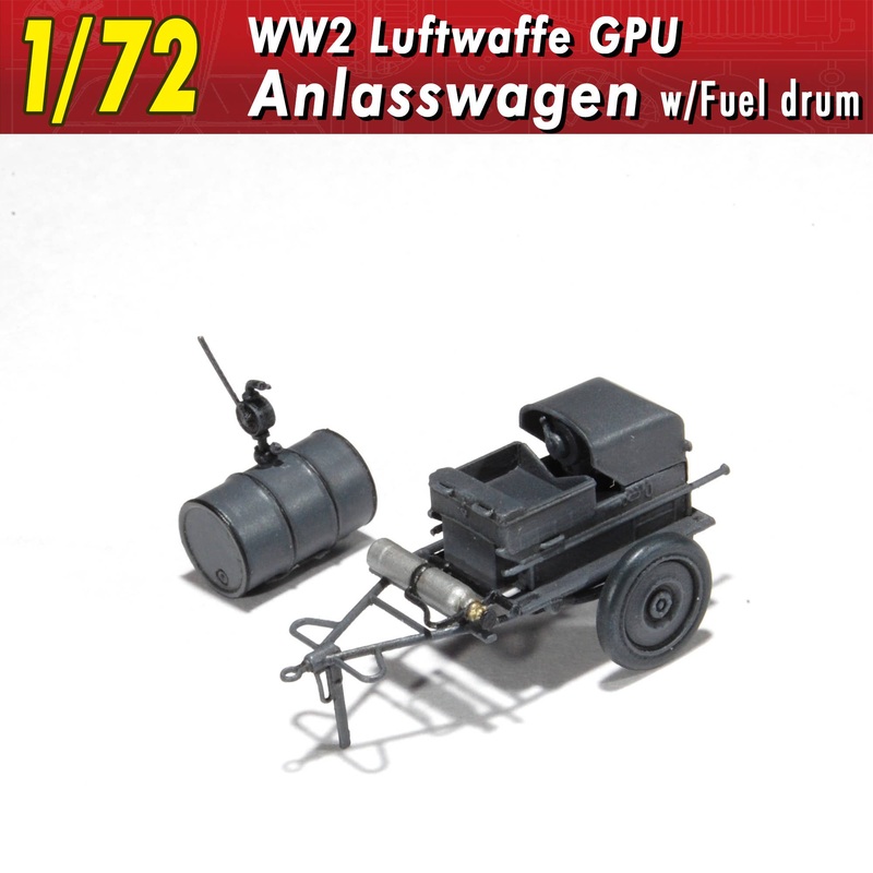 1/72 WW2 Luftwaffe GPU Anlasswagen w/Fuel drum