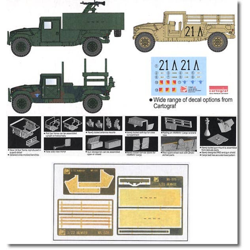 1/72 HMMWV M998 Cargo Truck & Gun Truck